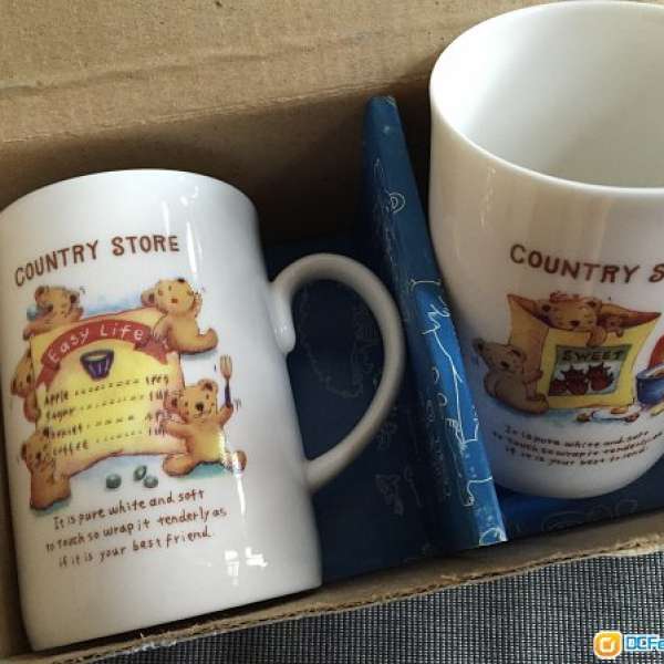 Country Store 小熊玻璃杯 一套 (100%全新連盒)