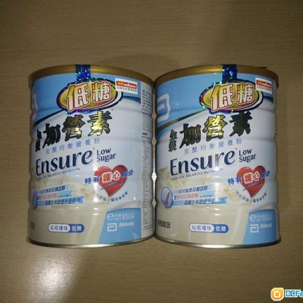 雅培 低糖 金裝加營素 大罐裝 雲呢拿味 ENSURE Low Sugar