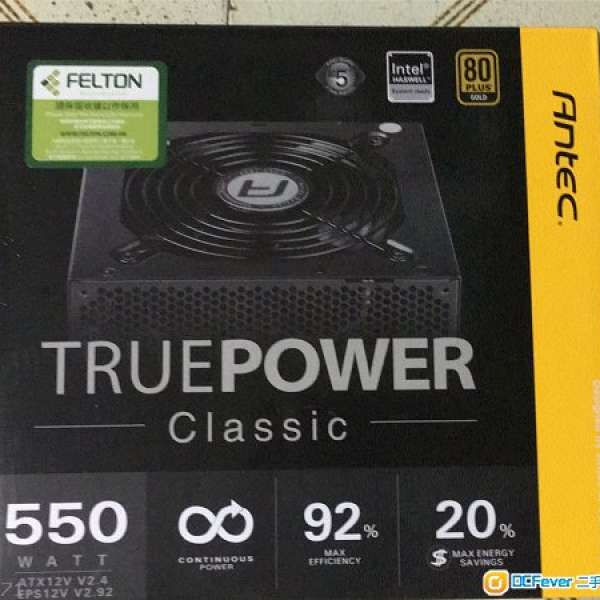 全新ANTEC TPC550 TruePower Classic 550W 80Plus Gold 火牛(TP-550C)