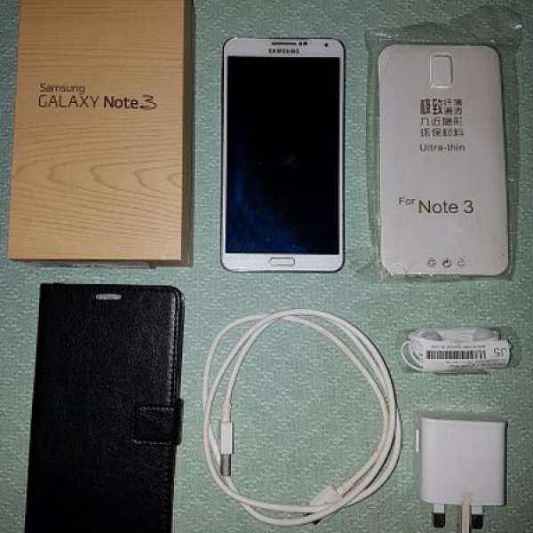 白色港行 Samsung Galaxy Note 3 全套齊, 有盒, 有豐澤單, 已過保.