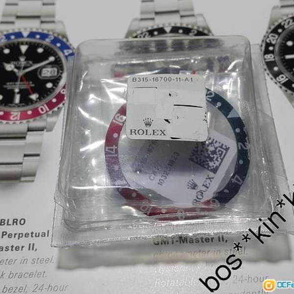 100%真品ROLEX-16700/16710紅黑可樂)圈片有真空包裝***近全新***