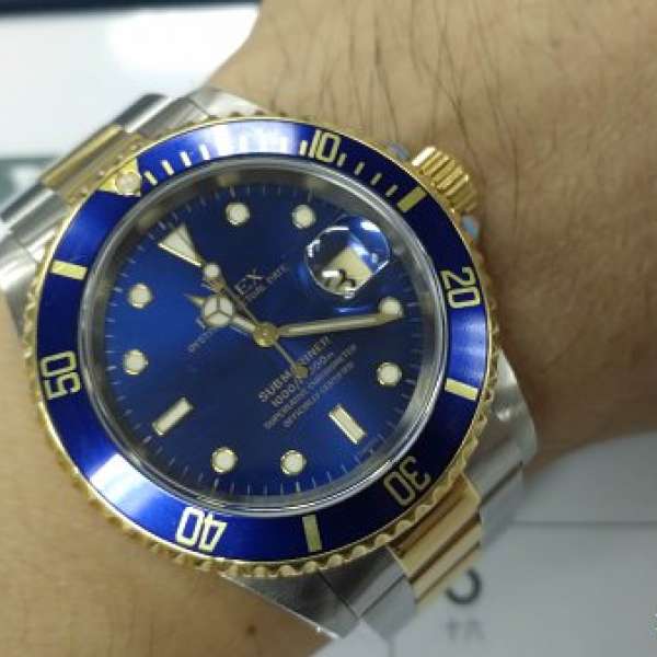 Rolex 16613 Submariner金鋼藍十淨錶
