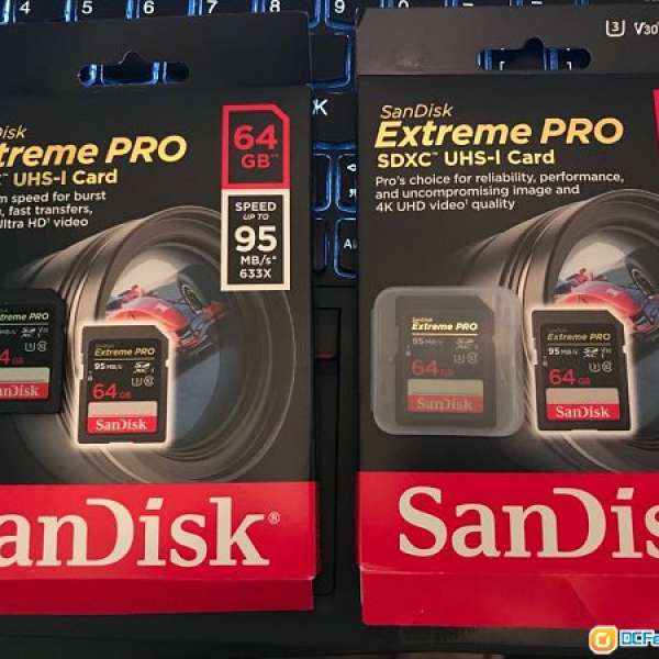 2張 行貨64G Sandisk Extreme Pro SDXC card