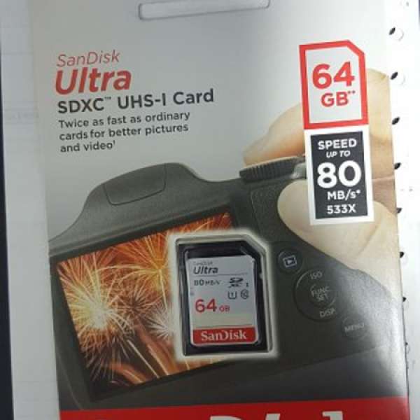 全新SanDisk Ultra SDXC UHS-I Card (64GB) 80MB/s