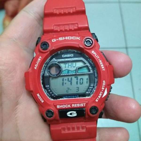 Casio G-shock G-7900A-4  紅色 戴過