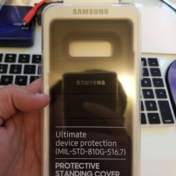 SAMSUNG Galaxy NOTE 8 PROTECTIVE STANDING COVER全封邊保護套1個(BLACK)