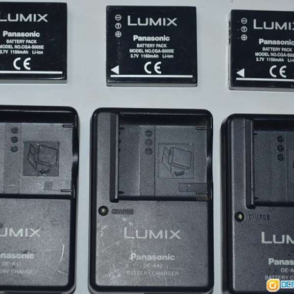 Panasonic Lumix 各式原廠數碼相機, 錄影機充電器 CGA-S005E電池A12充