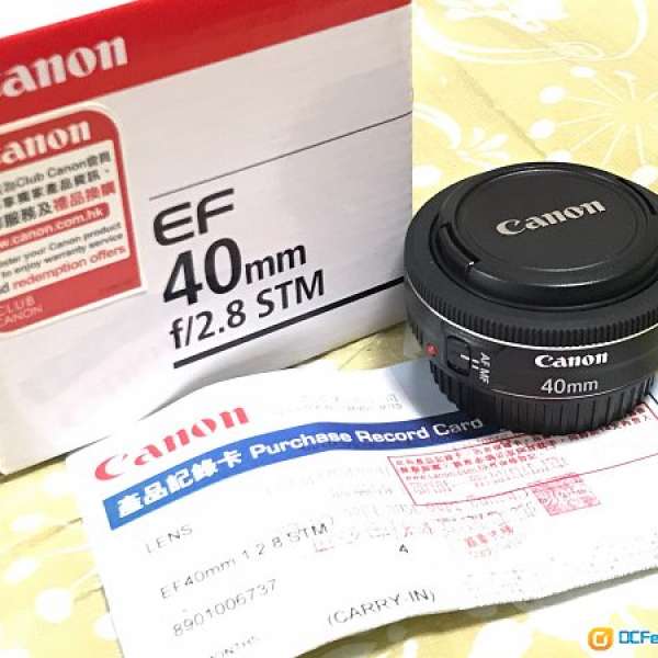 Canon EF 40mm f/2.8 STM 餅鏡 (行貨無保)