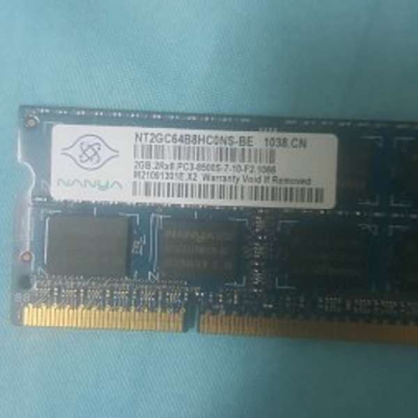 Nanya 2GB DDR3 Memory SO-DIMM 204pin PC3-8500S 1066MHz