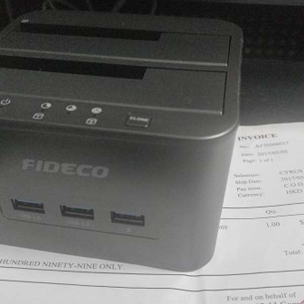 FIDECO YPZ04- S2H-U3 SATA to USB3.0 Dual HDD Docking+  hubs(clone Disk