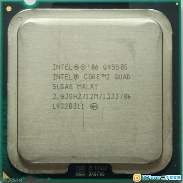 Intel Core 2 Quad Q9550S 2.83GHz 1333 CPU LGA 775 酷睿2 四核 65W 低功耗 處理器
