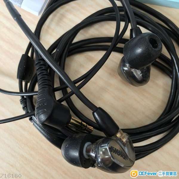 黑色Shure se215 淨耳機