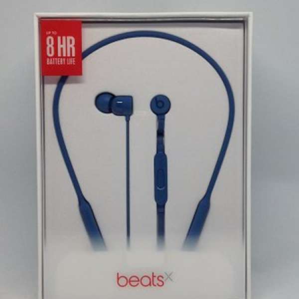 Beats X Blue color Bluetooth earphone 全新 原刲 行貨 有單 一年Apple保養