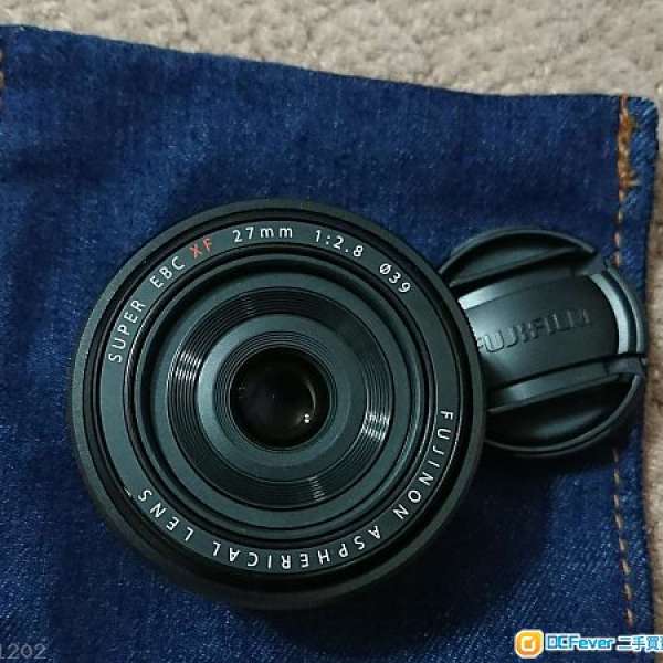 95%新 Fujifilm XF EBC 27mm F2.8 黑色 Black 餅鏡