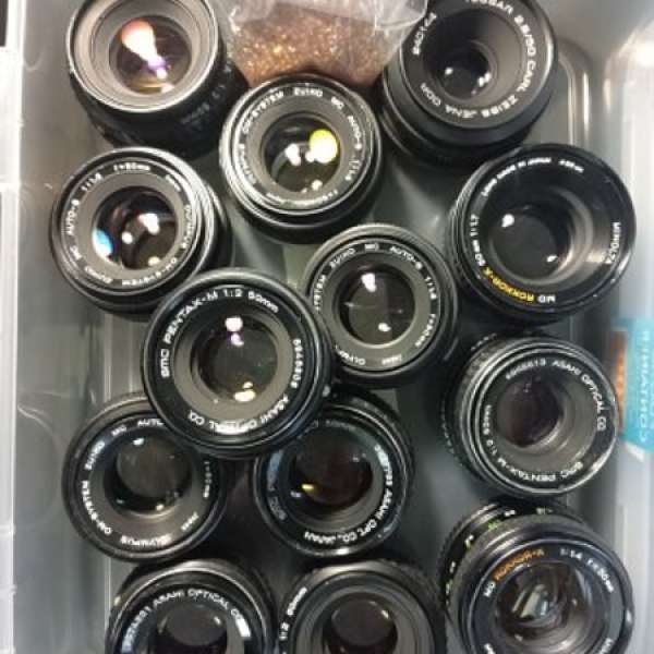 特價瑕疵手動標準鏡zeiss olympus pentax a m minolta 50mm f1.4 1.7 1.8 2