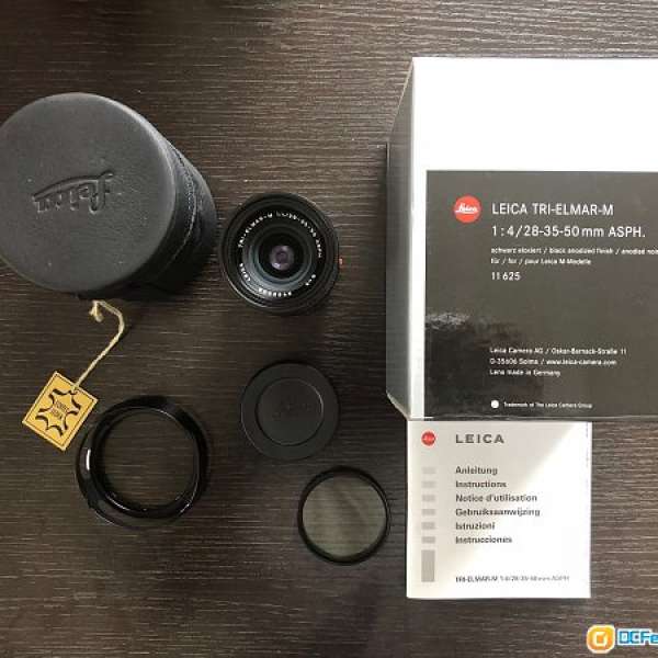 Leica Tri-Elmar-M 28-35-50mm f:4.0 ASPH  (E49 Ver II) Full Set