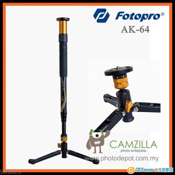 fotopro ak-64 Monopod 拍攝攝錄獨腳架 $1100