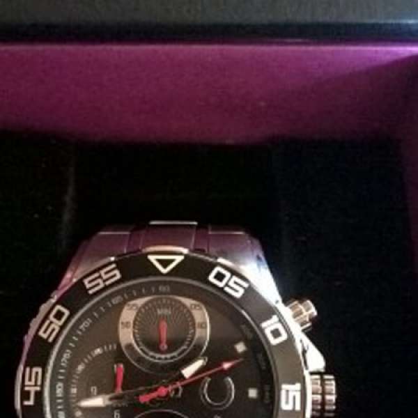 全新HKJC香港賽馬會 好運來 Chronograph Watch 全不銹鋼防水計時手表