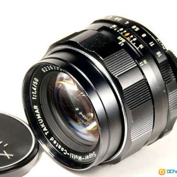 (M42) Pentax Super Multi Coated Takumar 50mm F1.4 銳利大光圈標準鏡 前期放射性鏡...