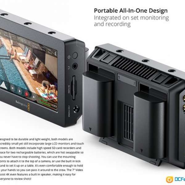 Blackmagic Video Assist 5” all-in-one monitor and HD recorder 全高清可錄監視器