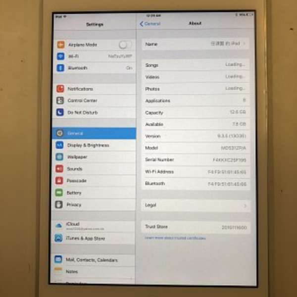 iPad Mini 1 16 GB Wi-Fi 白色 90新