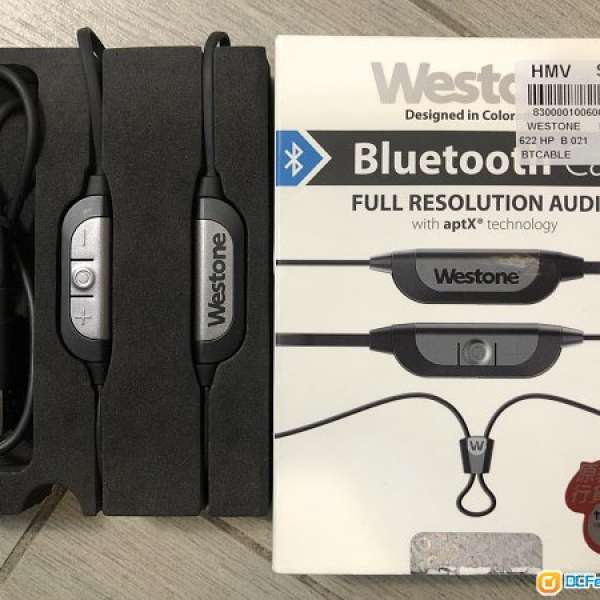 95%新 有保。Westone Bluetooth Cable mmcx