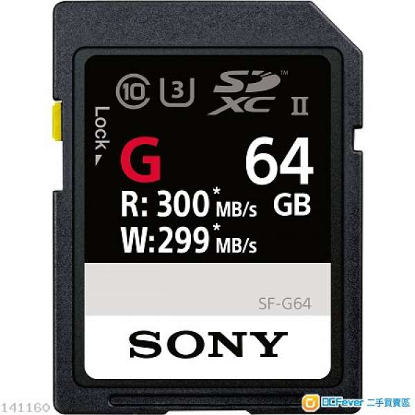 全新 Sony SF-G64 64GB USH-II SD記憶咭 for A9 A7r iii