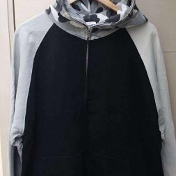 A Bathing Ape Grey Camo Zip Up Parka 灰迷彩衛衣 Aape