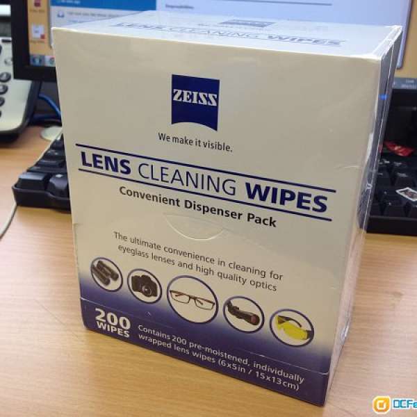 蔡司專業光學拭鏡紙 鏡頭紙 Zeiss Pre-Moistened Lens Cloths Wipes