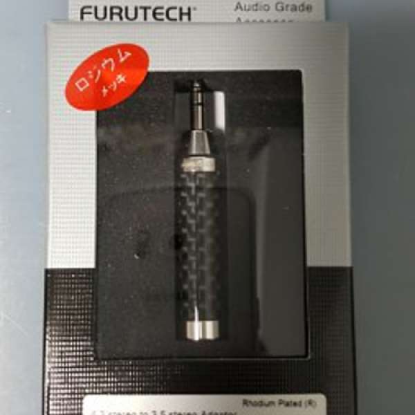 Furutech 古河 6.35mm to 3.5mm adaptor, 碳纖鍍銠, CF35(R), *不議價*