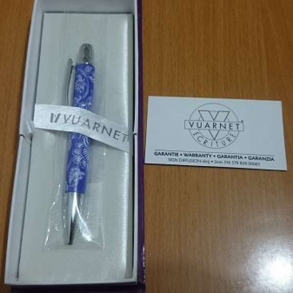 法國品牌 VUARNET Pen 淺紫色花紋原子筆