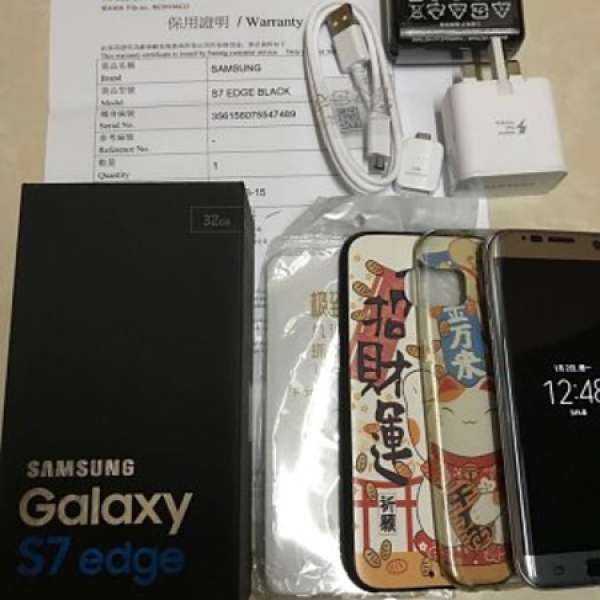 Samsung S7edge edge 32G black with invoice over warranty hk version