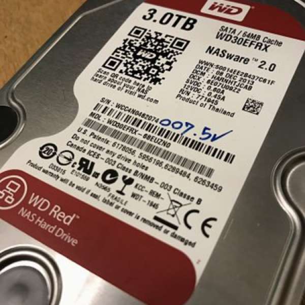 WD RED 3TB HDD (NAS Hard Drive) WD30EFRX