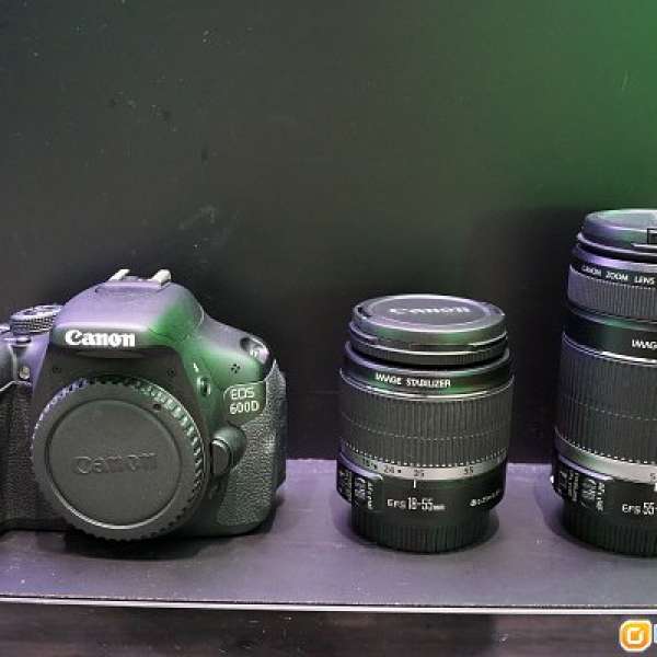 Canon 600D + 18-55mm IS + 55-250mm IS (9成新)