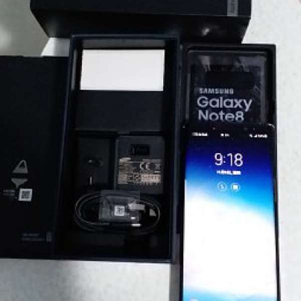 Samsung note 8 128GB 黑色full boxset 99%new CSL行貨