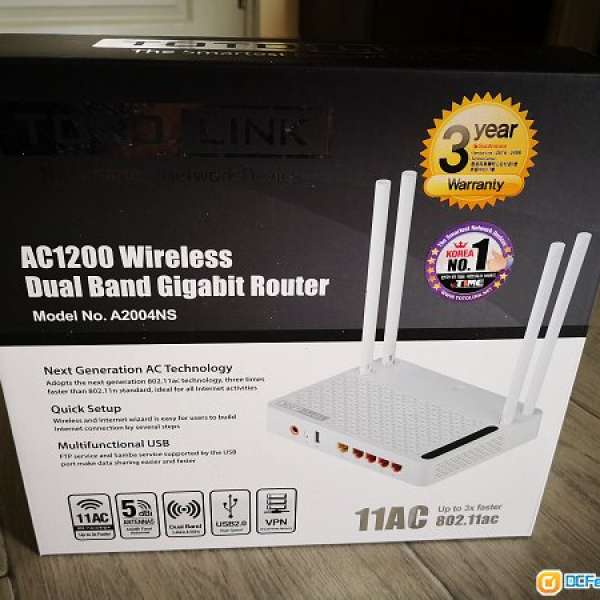 TOTOLINK A2004NS 2.4G/5G AC Router 無線路由器(買一送一)