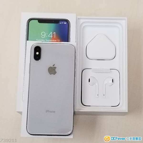 98%新 iPhone X 銀色 64GB 港行