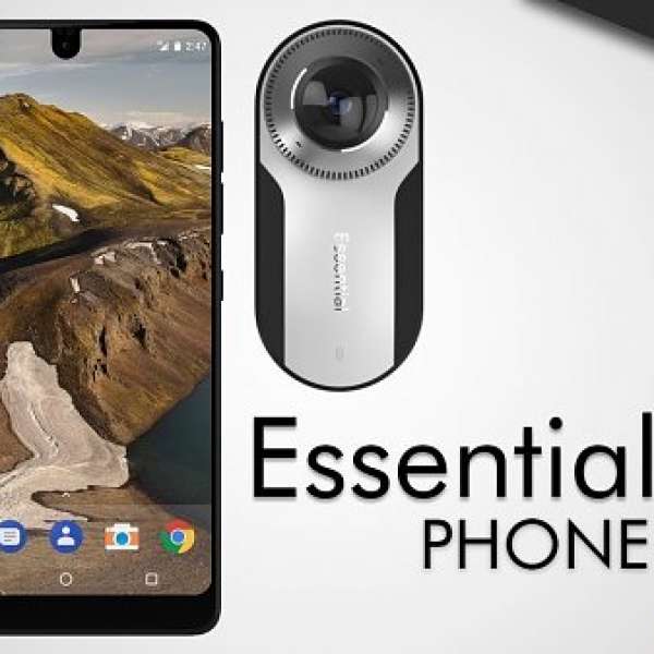 全新原封 Essential Phone 128gb Unlocked (黑色/白色) + 4K 360 cam套裝