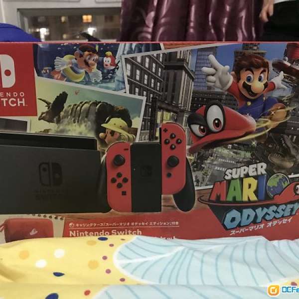 100% 新Nintendo Switch Super Mario Odyssey 主機套裝
