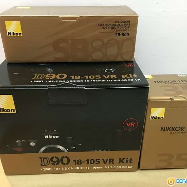 Nikon D90 Kit set + DX 35mm f/1.8G + SB800