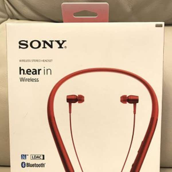 放 80%新  Sony 無線 h.ear in MDR-EX750BT 藍芽耳機 紅色  原裝行貨 $500