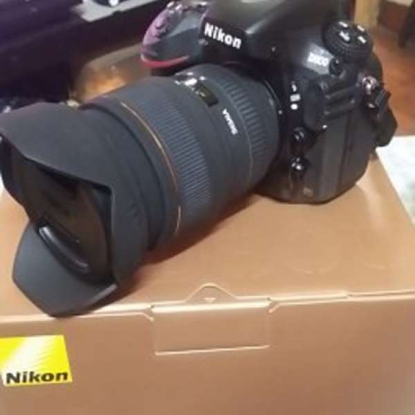 99% New  Nikon  D800 連副廠直倒，3支鏡頭，售$13000.