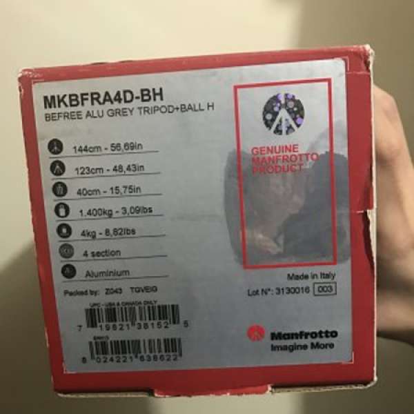 Manfrotto Befree Aluminum Tripod with Ball Head