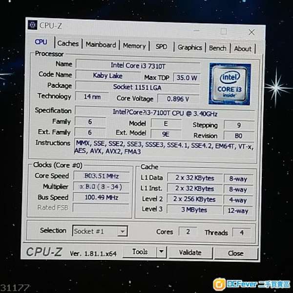 Intel I3-7100T(35W)
