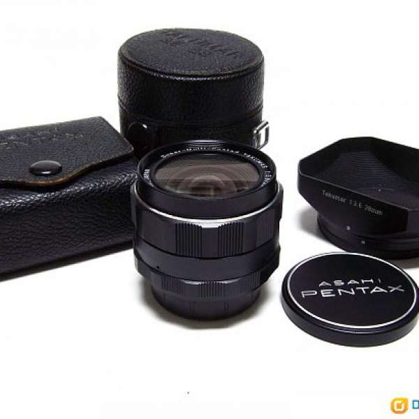 Pentax Super-Multi-Coated Takumar 28mm f3.5 (M42 mount) + 稀有原廠金屬方形遮光罩
