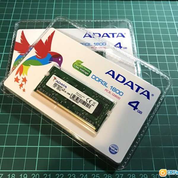 全新未開封 ADATA DDR3L 1600 4GB Notebook NAS RAM PC3L-12800 兩條