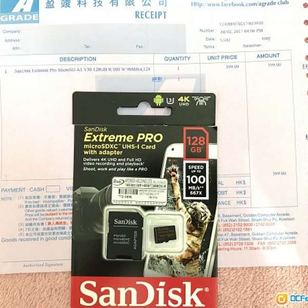 SanDisk Extreme PRO A1 V30 128GB R100W90 適合 GoPro