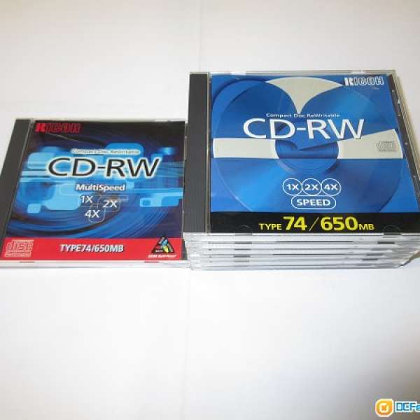 CD-RW Disc, Ricoh 4隻, Sony 1隻, Acer 1隻, CMC 1隻.