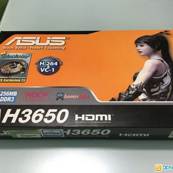 Asus 華碩 EAH3650 hdmi display card 顯示卡