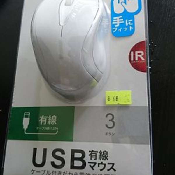 白色 全新 buffalo USB mouse x 1